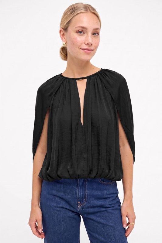 Callie Cape Top-Blk