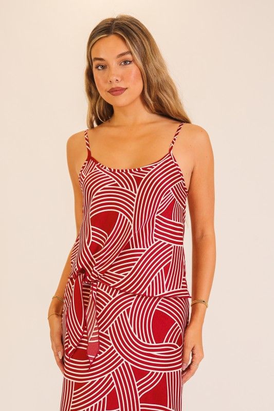Luci Abstract Tank-Red