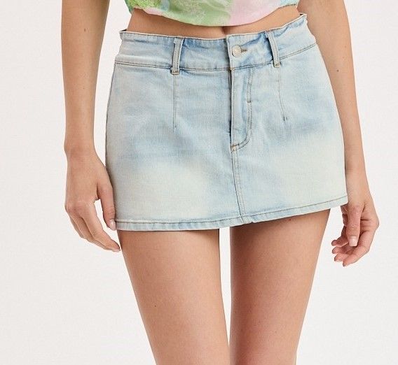 Bleached Out Mini Skort