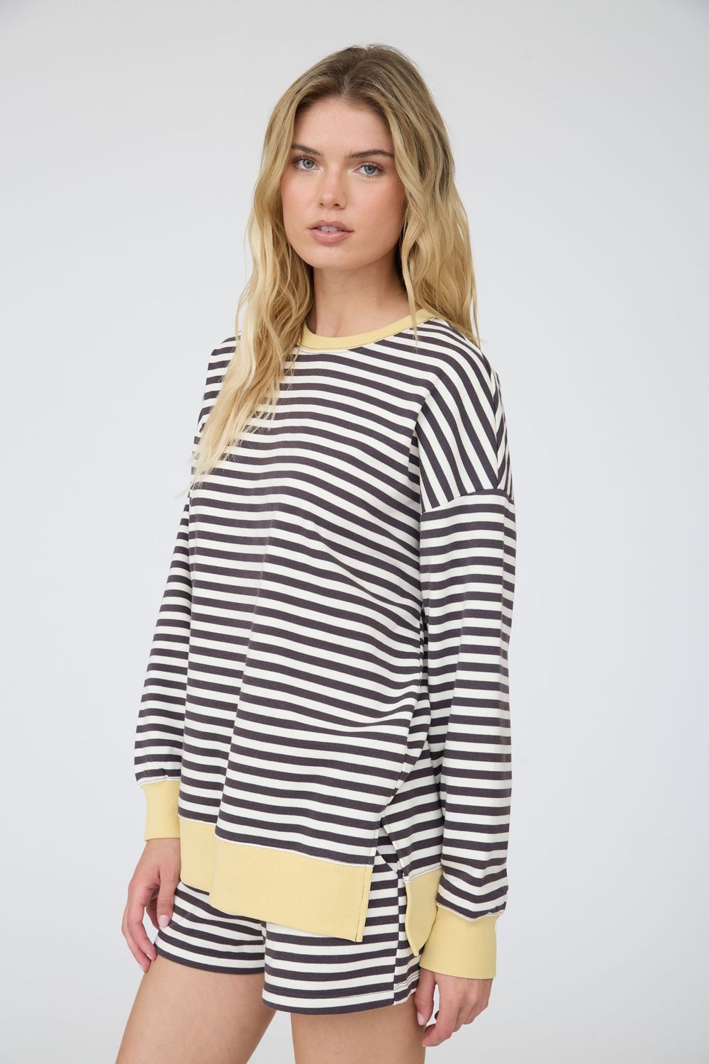 Charcoal Stripe Set