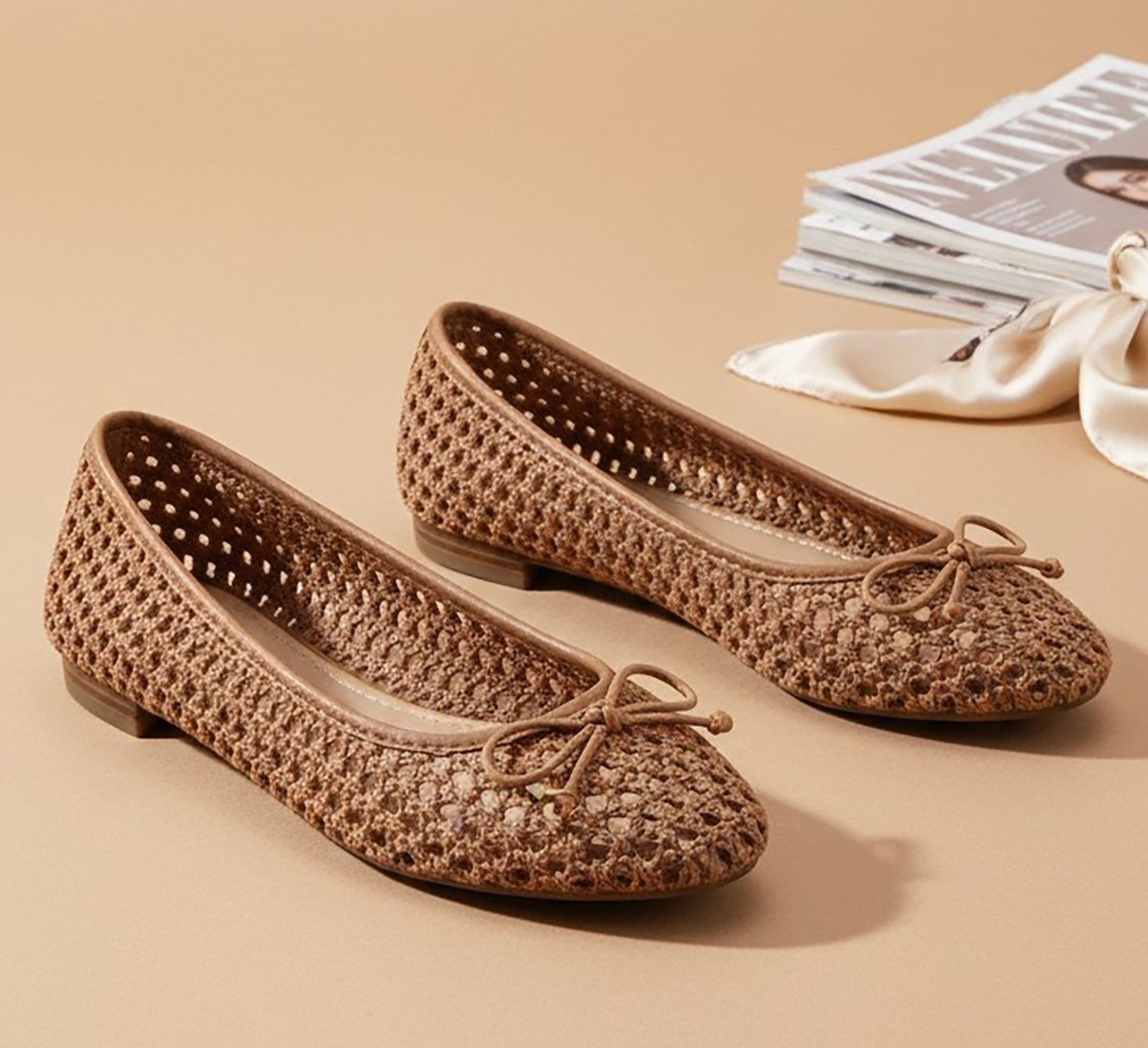 Woven Ballerina Flat-Con