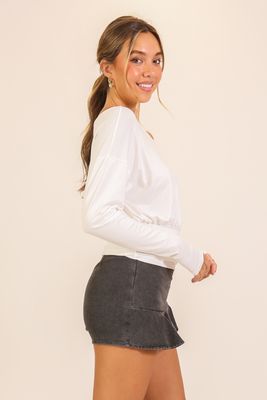 L/S Janie Off Shoulder-Cream