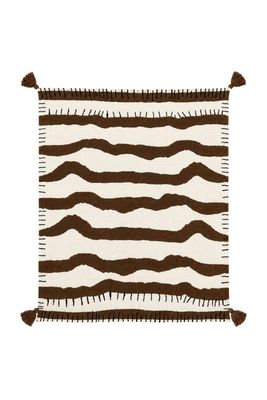 Brown Wavy Tassel Blanket