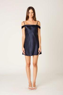 Blakley Off Shoulder Mini-Navy