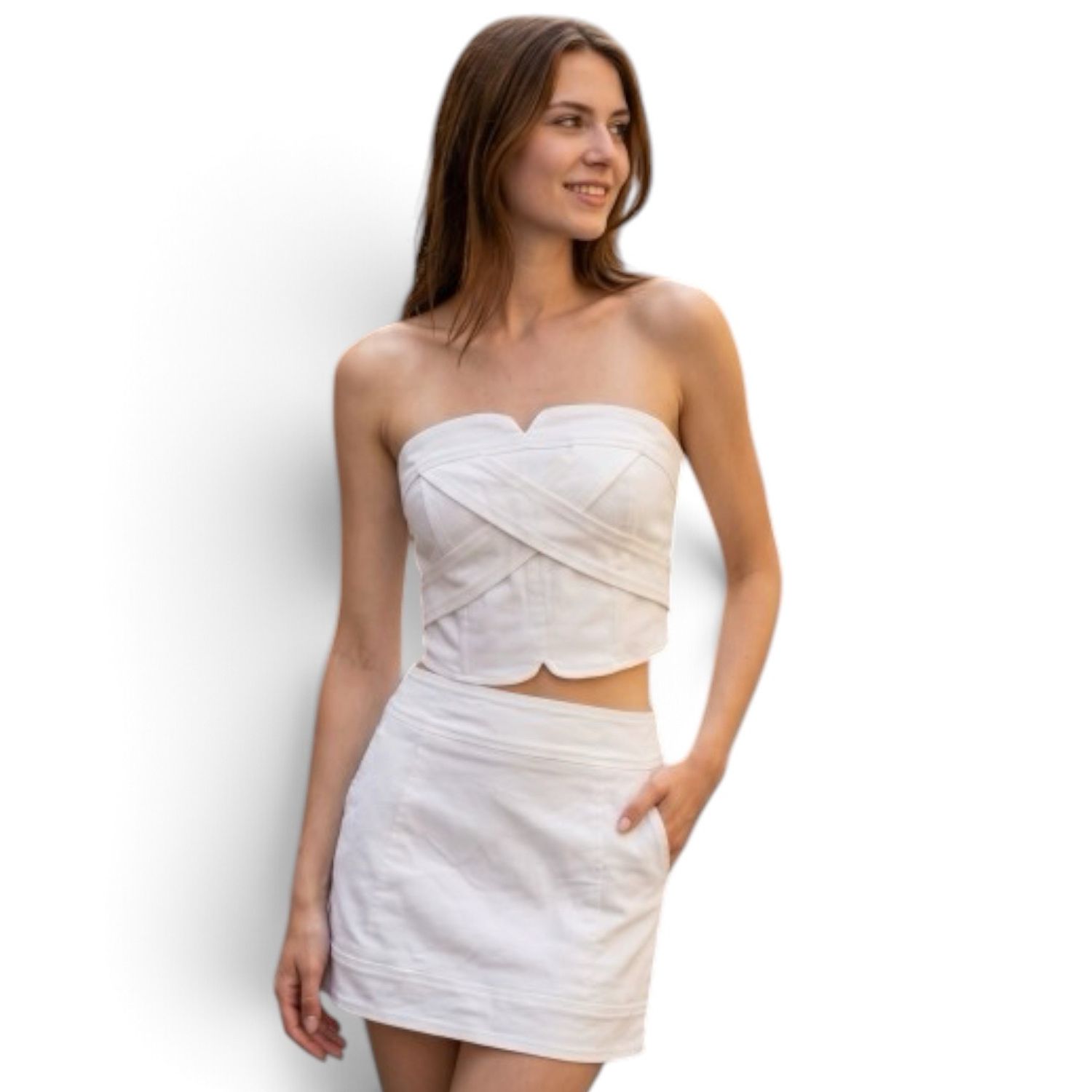 White Denim Set