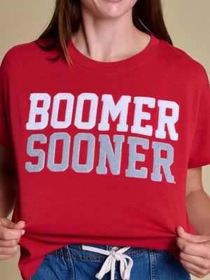 Boomer Sooner Boxy Chenille Tee