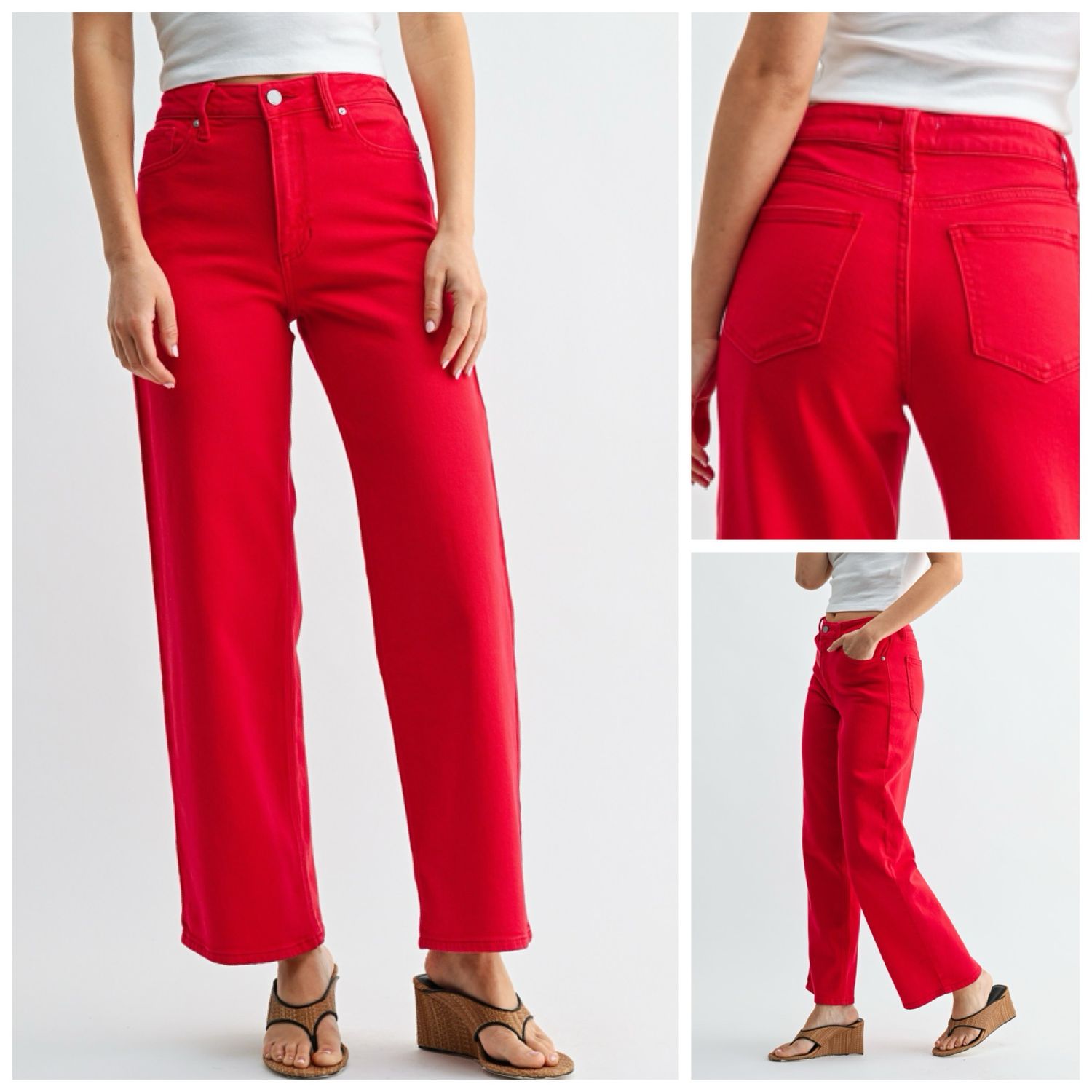 Red Vintage Straight Jean