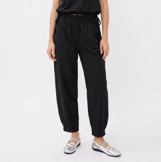 Darla Barrel Pants-Blk