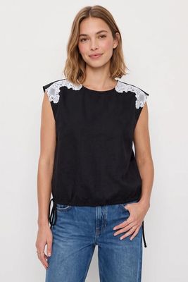 Darla Lace Top-Blk