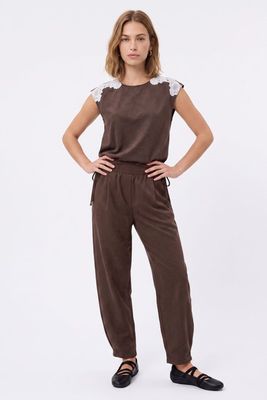 Darla Lace Top-Choc