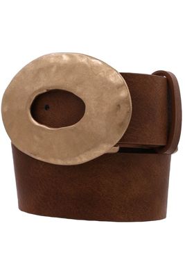 Hammered Oval Buckle Belt
