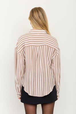 Bella Stripe Woven-Tan