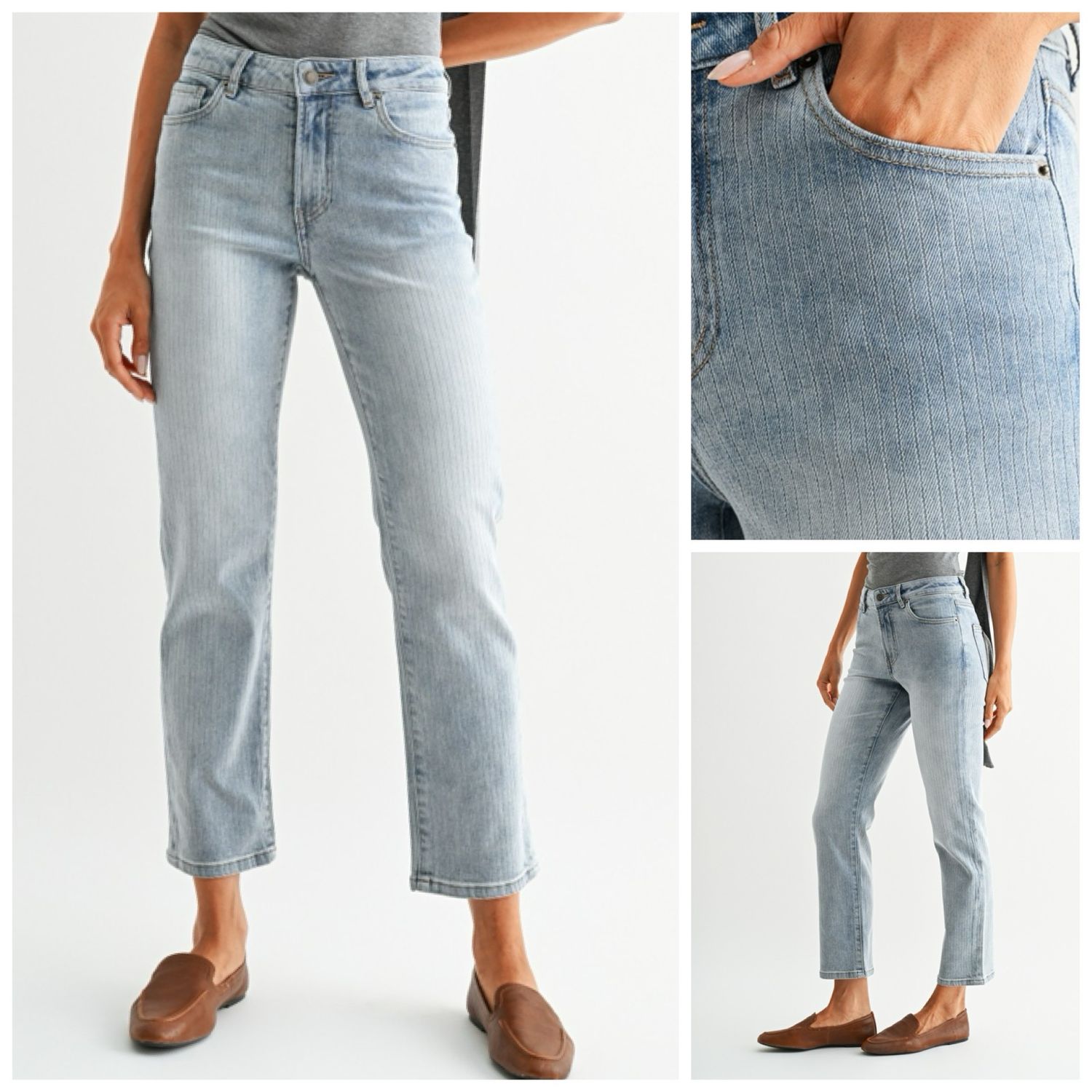 Cloud Stripe Jean