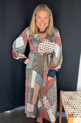 Patchwork Midi Dress