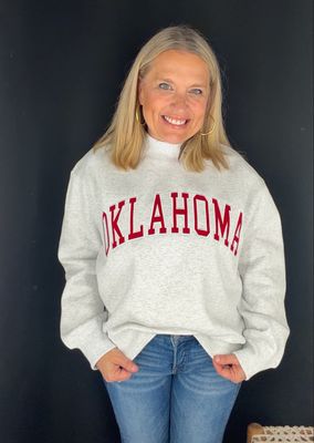 Oklahoma Mock Neck-Grey