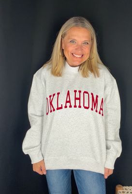 Oklahoma Mock Neck-Grey