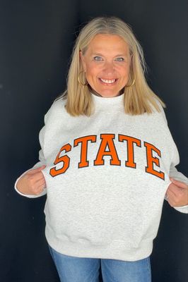 State Mock Neck-Grey