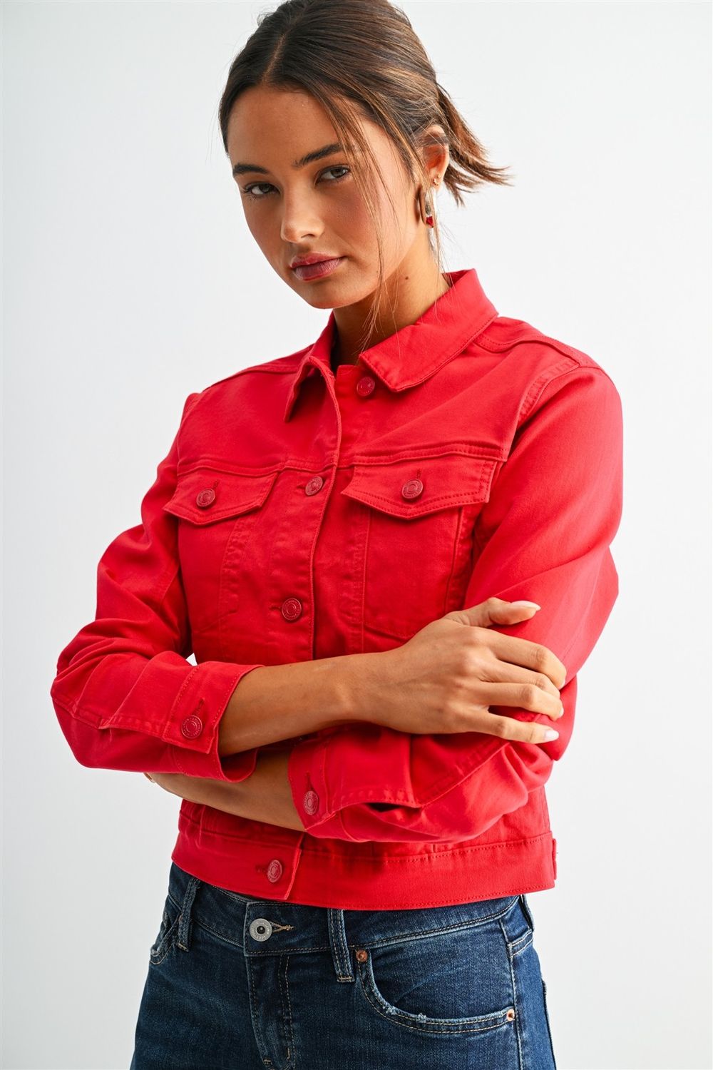 Red Jean Jacket