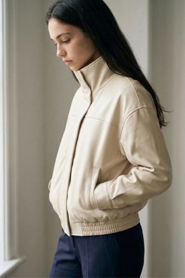 Cream Oversized Vegan Bomber