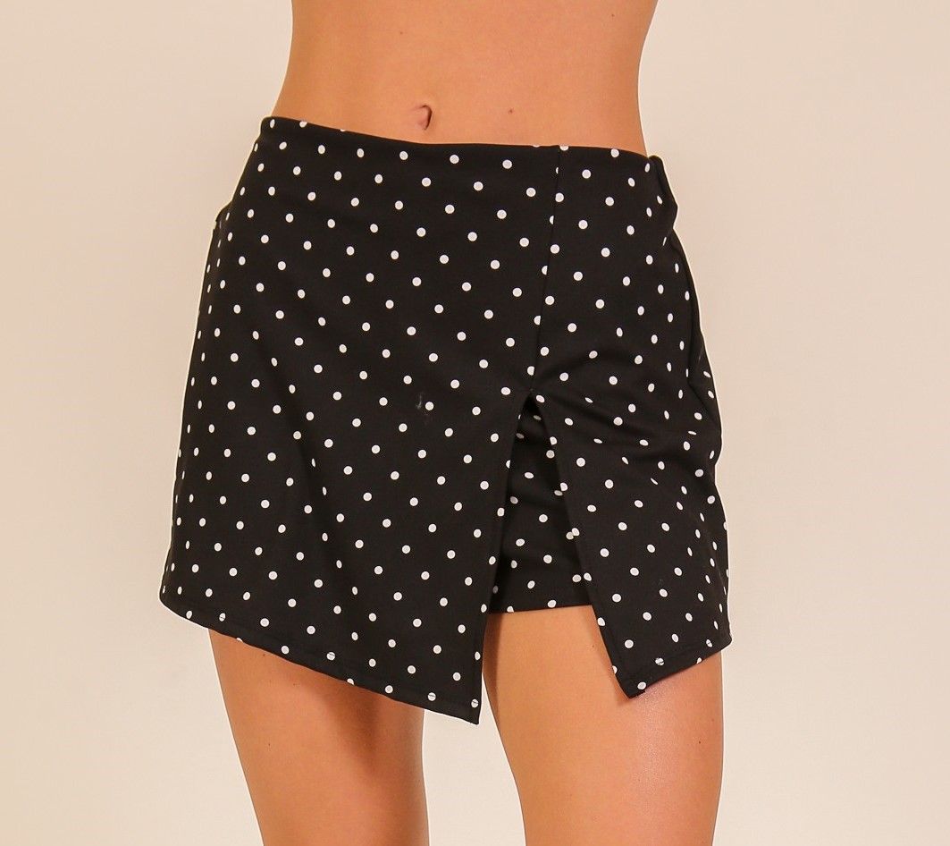 All The Dots Skort-Blk