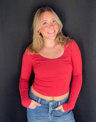 Double Time Top-Red