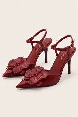 Floral Heel-Wine