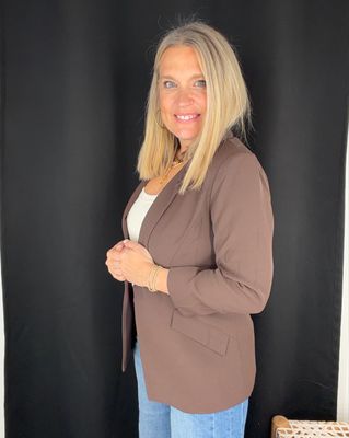 Espresso Rouched Blazer