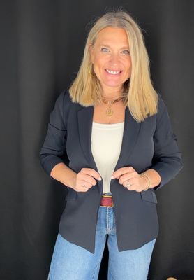 Dk Night Rouched Blazer