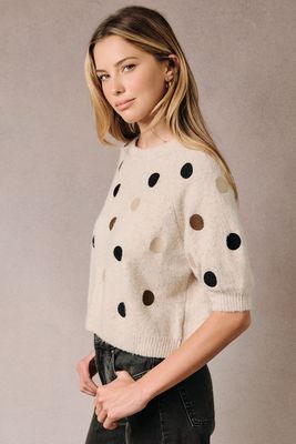Multi Dot Sweater-Oat