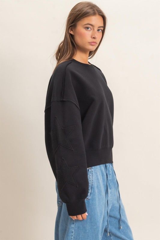 Star Struck Pullover-Black