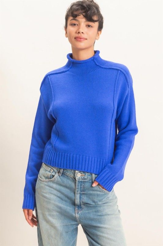 Kris Mockneck Sweater-Royal
