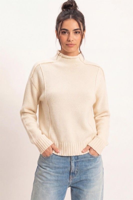 Kris Mockneck Sweater-Crea