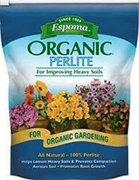 Perlite Espoma Organic (8 quart bag) $12.99