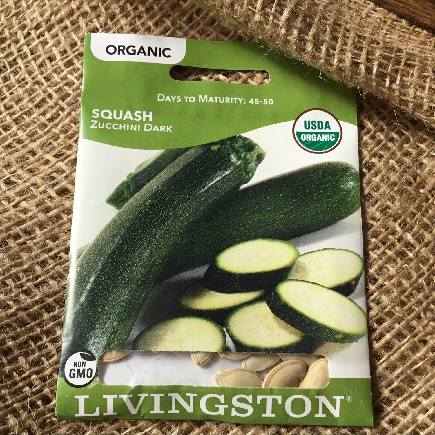 (Seed) Organic Squash Zucchini Dark $3.79
