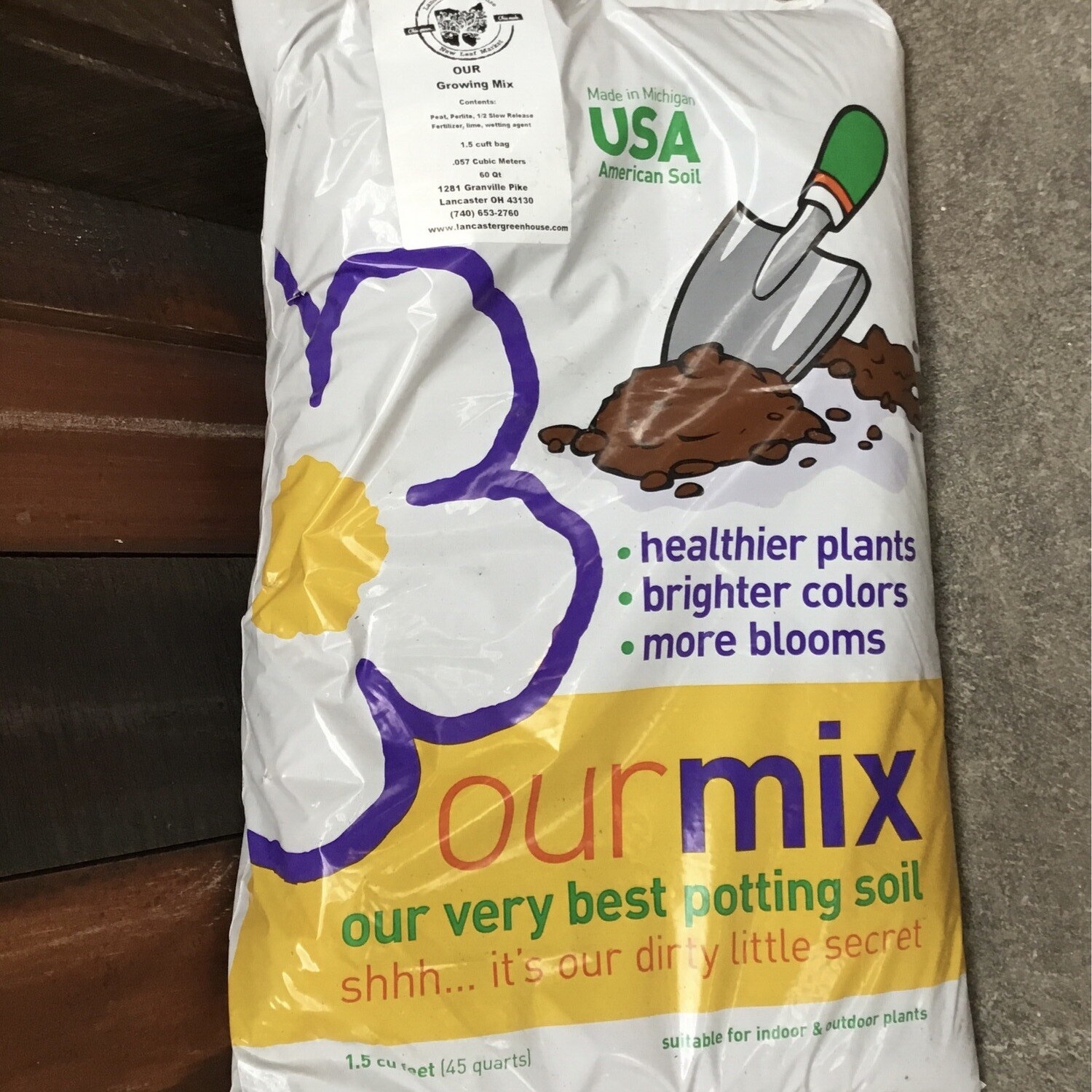 Our Mix with slow release fertilizer (1.5 cu ft bag) $18.99