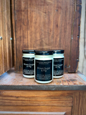 Soy Candle Brown Sugar and Fig Scent (12 oz jar) $16.50