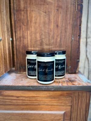 Soy Candle Smoked Lavender Scent (12 oz jar) $16.50