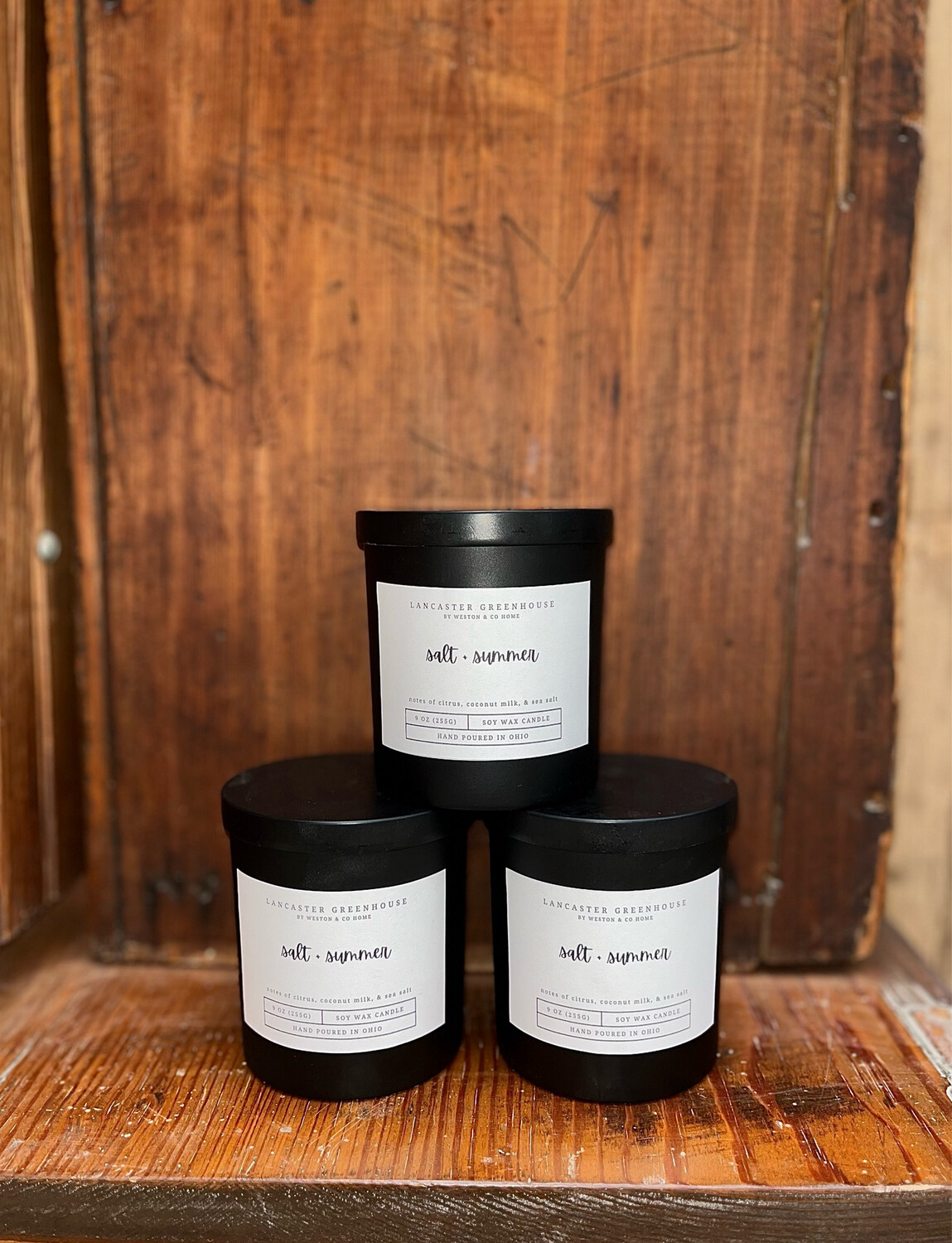 Soy Candle Salt and Summer (9.5 oz jar) $16.50