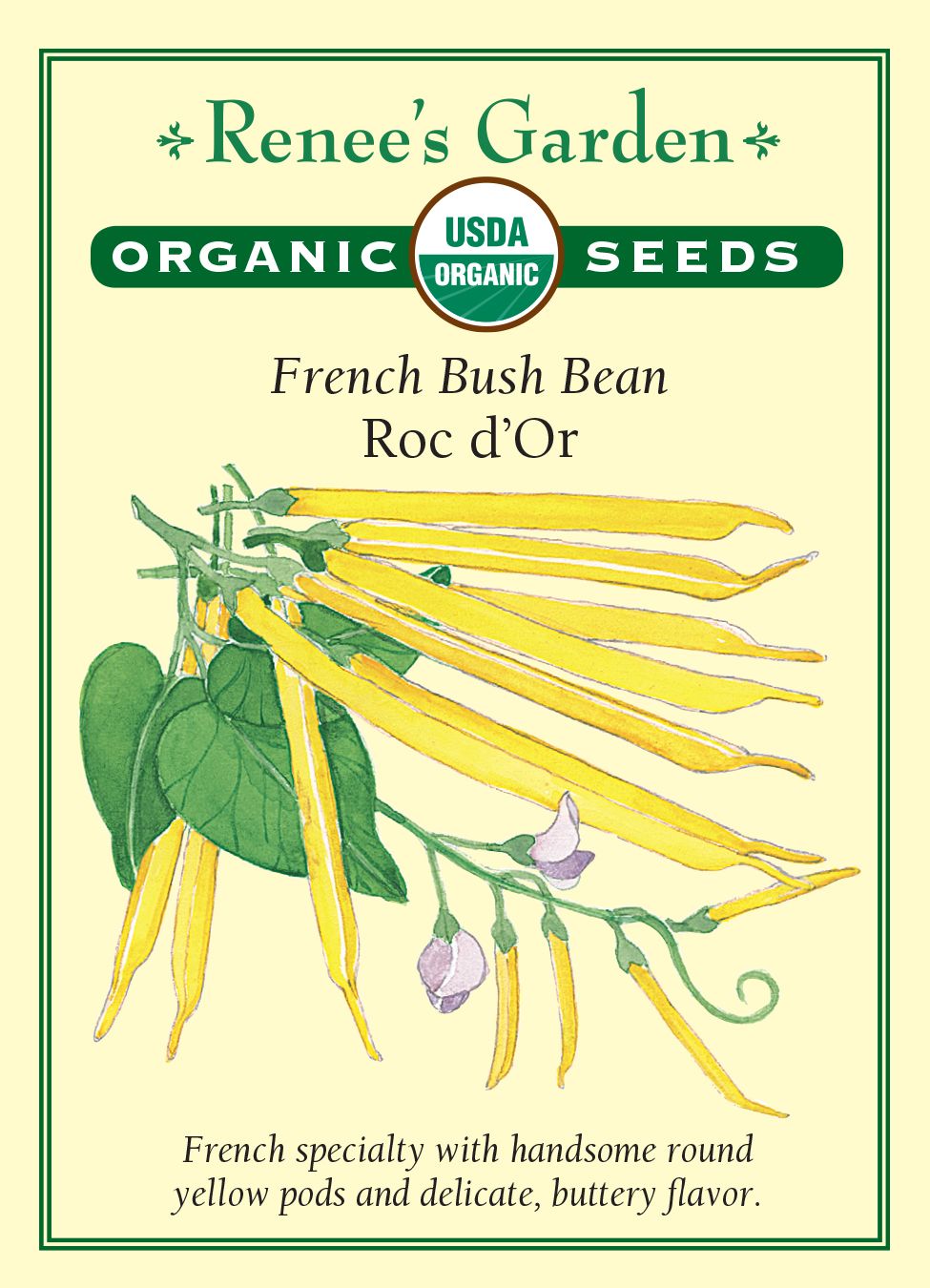 (Seed) Bean Bush Roc d'Or Organic $4.89