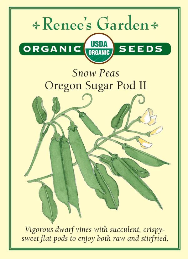 (Seed) Pea Snow Oregon Sugar Pod II Organic $4.89