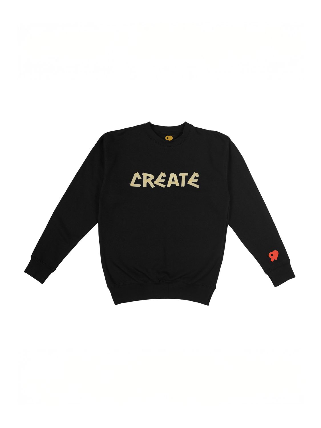 “CREATE” Core Crewneck — Black