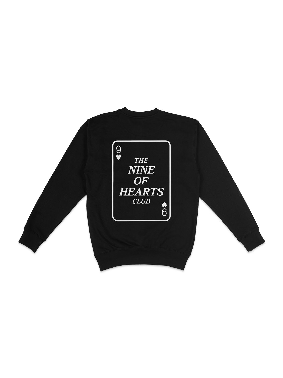 The 9 of Hearts Club Core Crewneck — Black