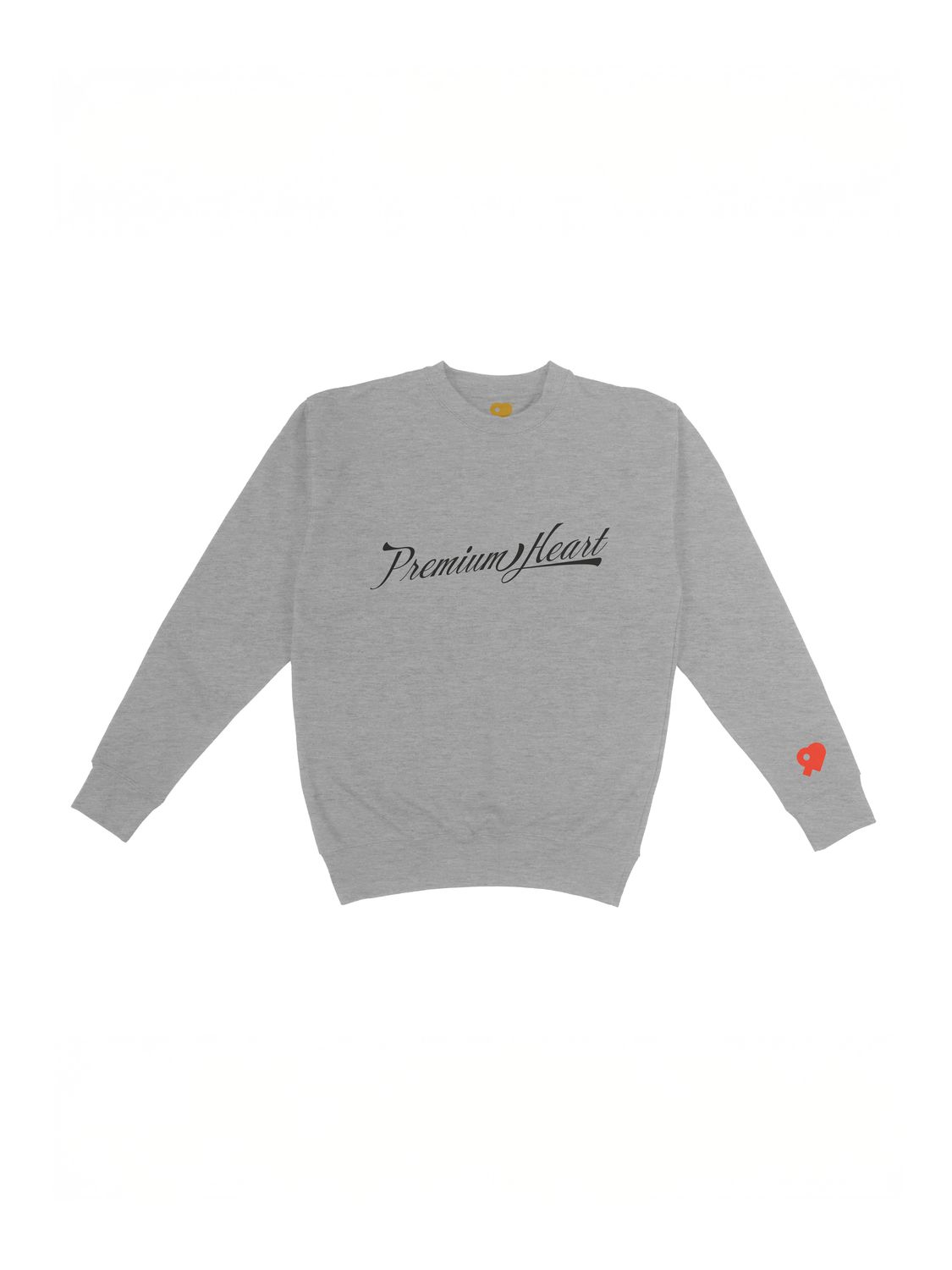 Premium Heart Essential Crewneck — Athletic Grey