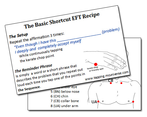 Basic EFT Tapping Cue Cards Set