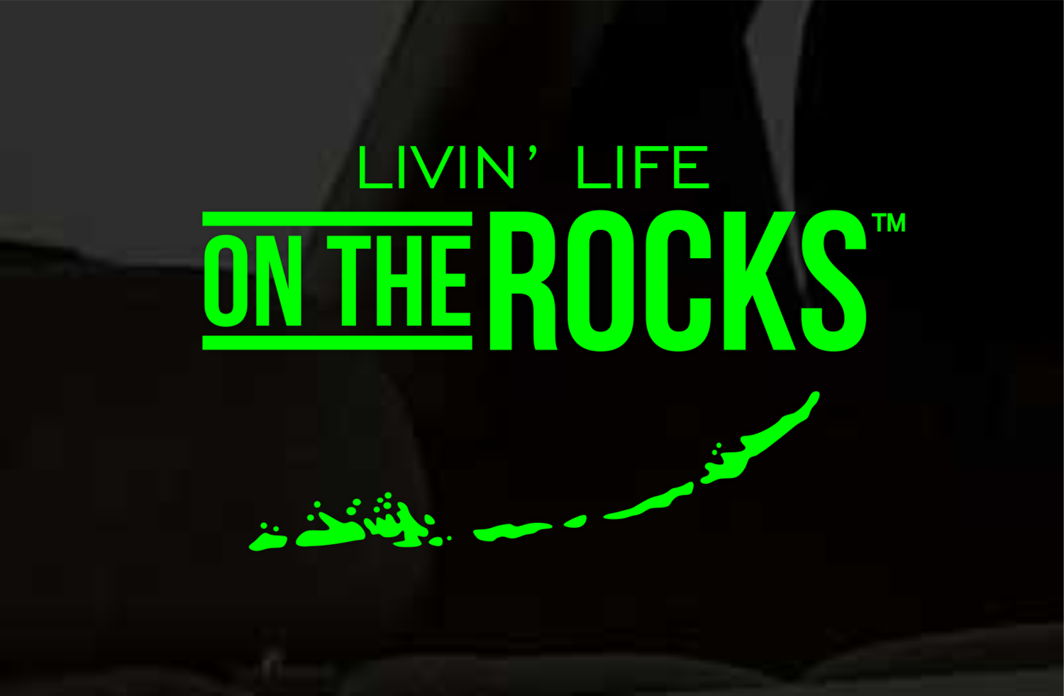Lime Green Signature Livin&#39; Life on the Rocks™ Auto Decal