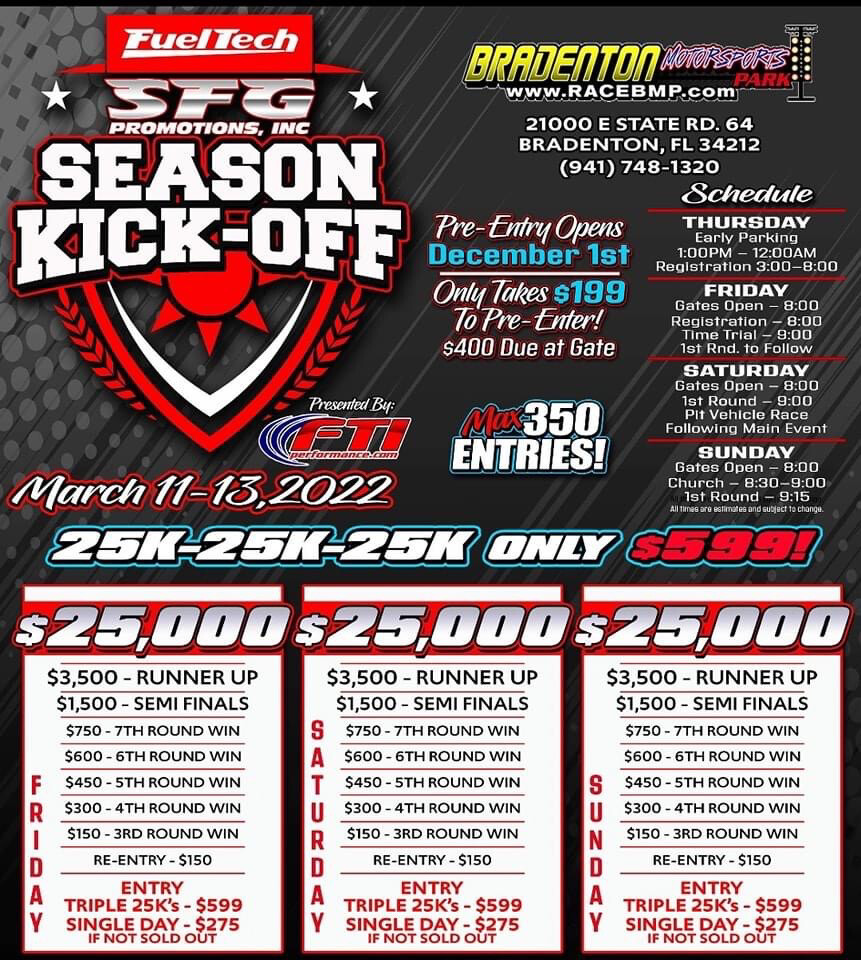2022 - SFG Season Kickoff - 25K/25K/25K (Bradenton, FL)