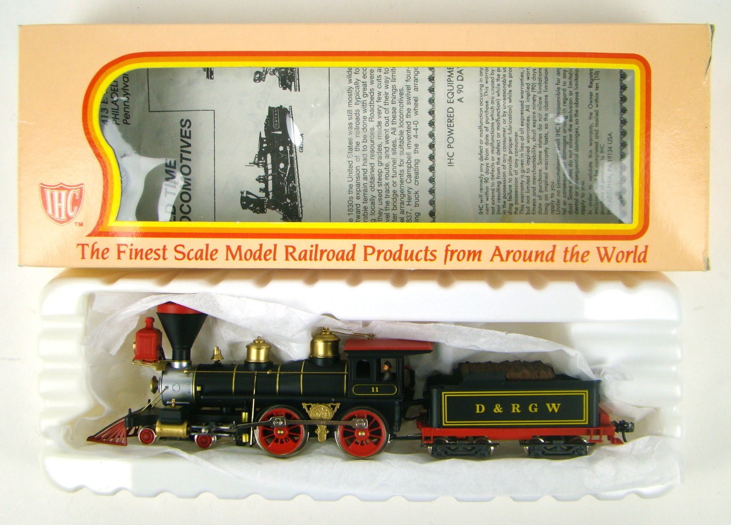 IHC M1223 D&amp;RG 4-4-0 American Standard Locomotive HO Scale