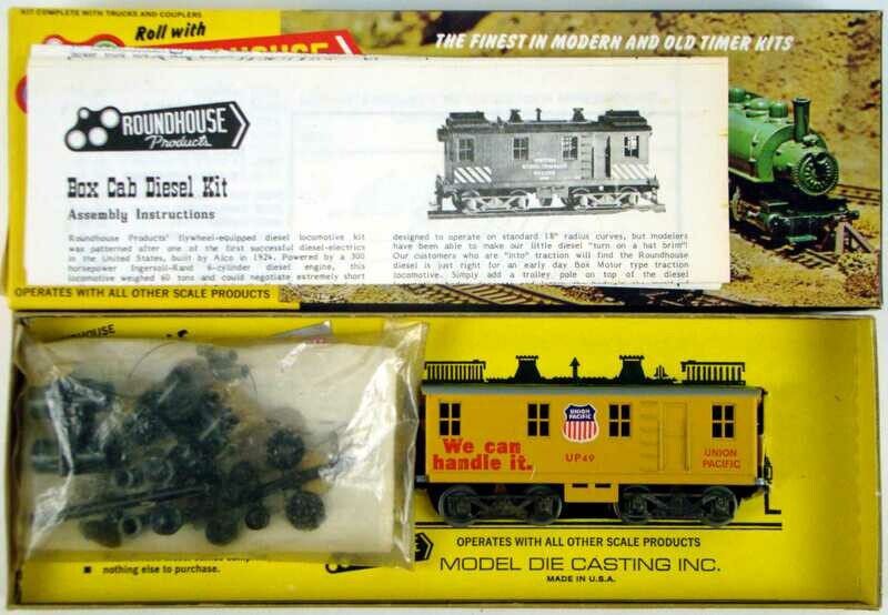 Roundhouse 2815 UP Box Cab Diesel Locomotive Kit w/Track Cleaner &amp; Universal Drive Fix HO Scale
