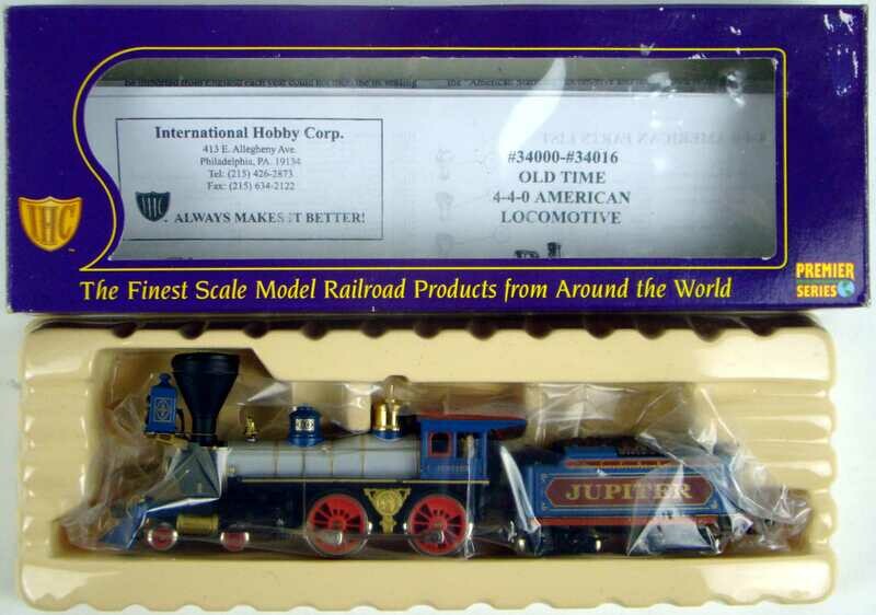 IHC Premier 34016 Central Pacific 4-4-0 &quot;Jupiter&quot; American Standard Locomotive &quot;Blue&quot; HO Scale