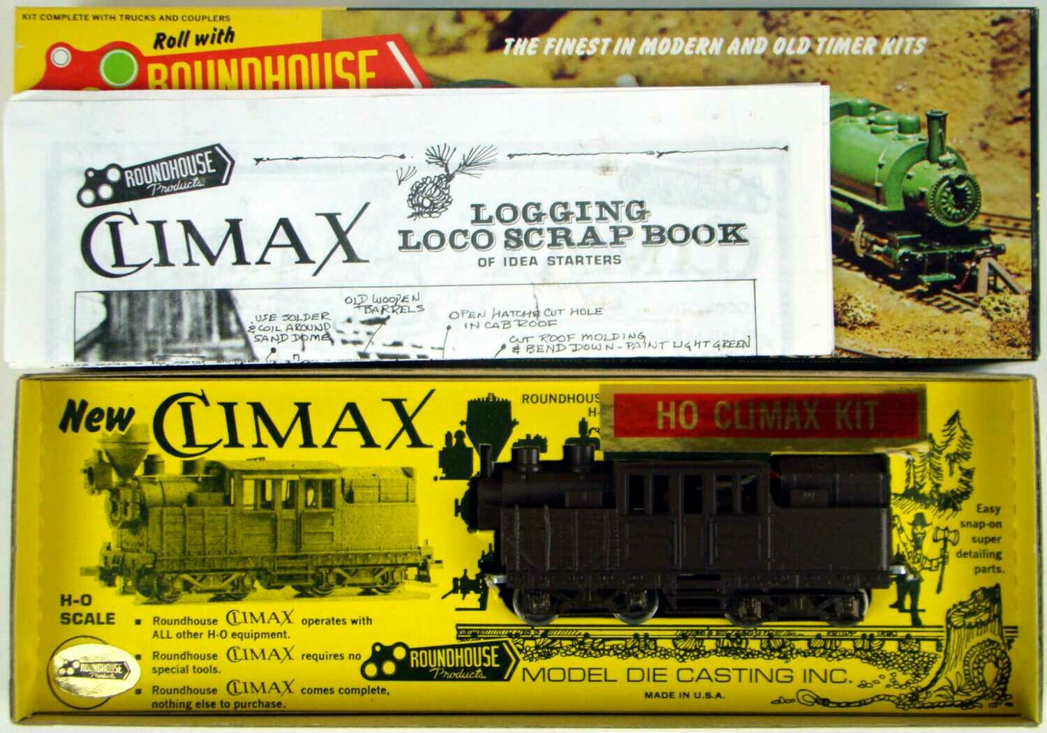 Roundhouse 2771 Factory Painted Brown Climax Locomotive Kit w/Universal Drive Fix HO Scale Roundhouse 2771 Factory Painted Brown Climax Locomotive Kit w/Universal Drive Fix HO Scale
